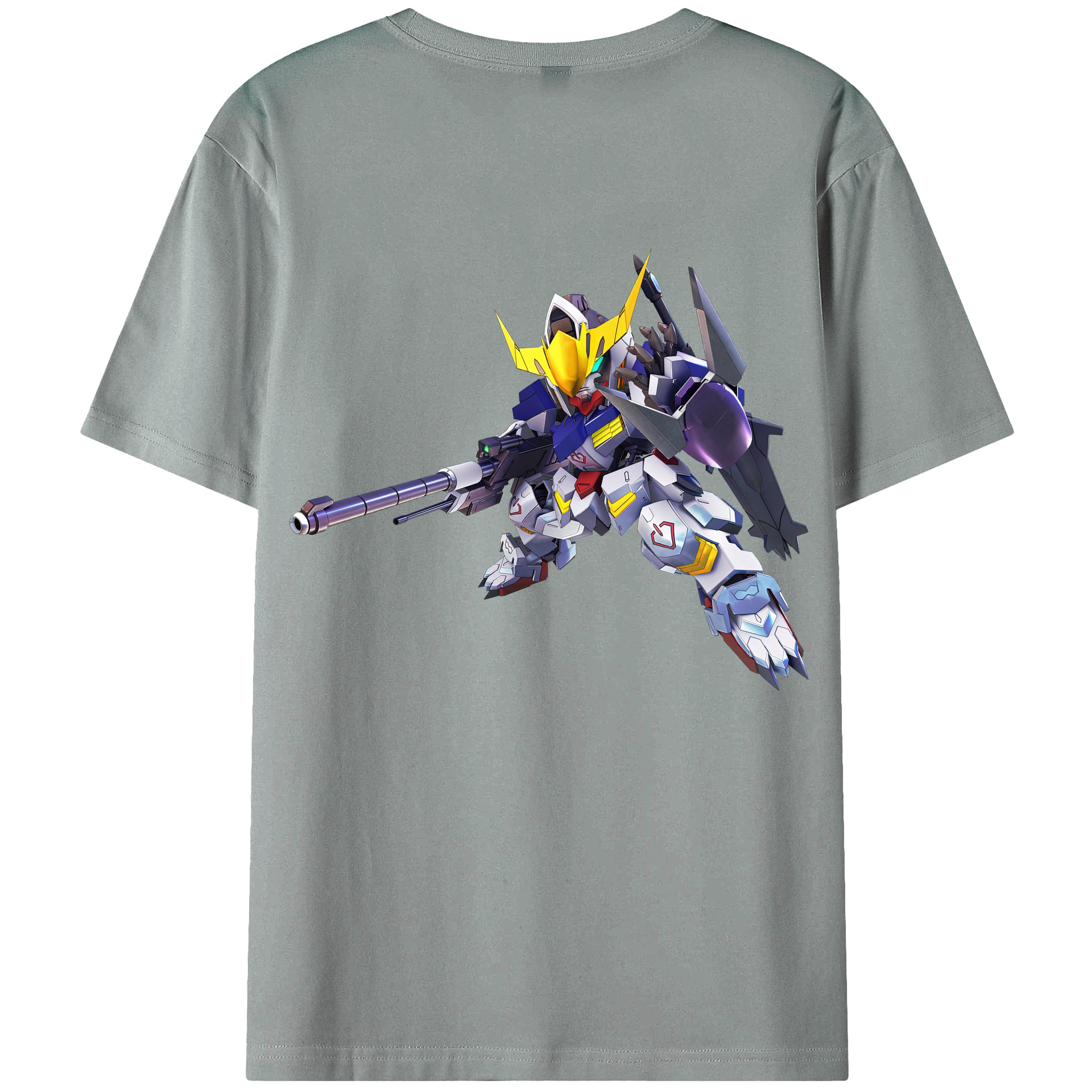 （画像用） 機動戦士ガンダム Mobile Suit Gundam 綿100％ メンズ半袖Tシャツ（バックプリント） 通気性